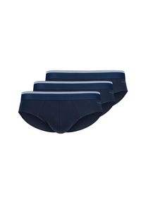 Skiny Brazilian slip Cotton Multipack (Set van 3) heren slips maat L blauw