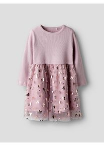 name it Mini-jurk NMFROSALLY LS DRESS meisjes zomerjurken maat 104 paars