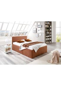 WESTFALIA Polsterbetten Gestoffeerd bed Davos, OTTOs Choice! Topseller met bedkist bij uitvoering met matras bedden bruin