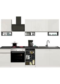 Kochstation Keukenblok KS-Sole Breedte 256 cm, met planken en vakken, zonder elektrische apparaten keukenkast series maat - wit