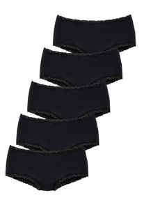 Vivance Hipster van elastisch katoen (Set van 5) dames slips maat 32/34 zwart