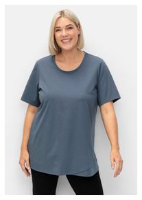 sheego Yogashirt T-shirt (1-delig) yoga & pilates maat 40/42 grijs