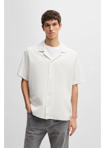 BOSS Orange Shirt met korte mouwen Pe met ton-sur-tonlogo heren t-shirts maat XL beige