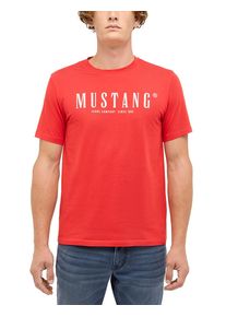 Mustang Shirt met korte mouwen Heren stijl Austin heren t-shirts maat L rood
