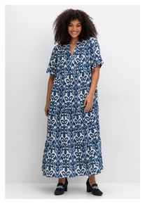 sheego Maxi-jurk Zomerjurk dames maxi-jurken maat 40 beige