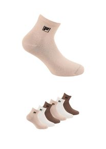 Fila Korte sokken UNISEX QUARTER PLAIN SOCKS (set, 6 paar) unisex sportsokken maat 35-38 bruin