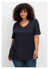 sheego T-shirt (1-delig) dames t-shirts maat 40/42 blauw