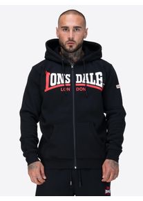Lonsdale Capuchonsweatvest GARRIGILL (1-delig) heren sweatvesten maat L zwart