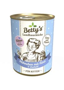 Bettys Landhausküche Kitten Nassfutter mit Hühnchen & Rind, 6x400g