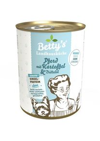 Bettys Landhausküche Sensitiv Nassfutter mit Pferd & Kartoffel, 6x400g