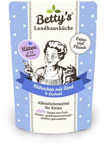 Bettys Landhausküche Kitten Nassfutter mit Hühnchen & Rind, 12x100g