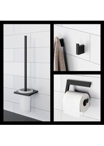 Viverso x add Ensemble d’accessoires de salle de bains 3 en 1, VA3000MB+VA2100MB+VA4000MB,