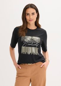 bonprix Koszulka z nadrukiem, szary, 44/46