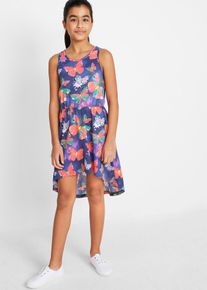 bonprix Rochie de jerse, mai lungă &icirc;n spate, albastru, 128/134