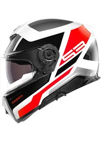 Schuberth S3 Daytona, integreret hjelm , farve: Hvid/Sort/R&oslash;d , st&oslash;rrelse: S (54/55)