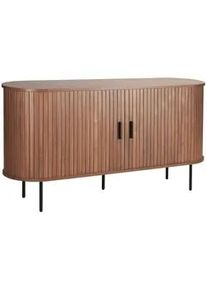 Home Affaire Livetastic Sideboard , Walnussfarben , Metall , 2 Fächer , 140x76x40 cm , Kleinmöbel, Kommoden, Sideboards