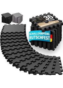 Monzana Alfombrilla puzzle set de 36 negro 175x175x1cm fitness