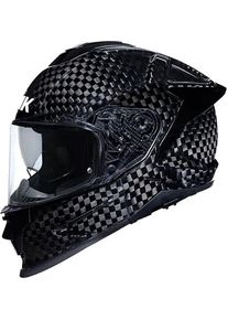 SMK Titan Carbon Solid, full face helmet , color: Black , size: L