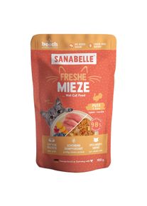 10x100 g Sanabelle Freshe Mieze Pute & Huhn