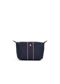 Tommy Hilfiger , Kosmetiktasche »TH ICON WASHBAG NYLON CORP«, Reise, Unisex Kulturbeutel mit Kontrastbesätzen in Tommy Farben , dunkelblau