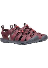 Keen, Damen, Sandale &raquo;CLEARWATER CNX LEATHER&laquo;, weinrot, 42, weinrot, Stylische Sandale von Keen mit Schnellverschluss