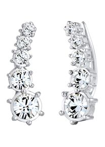Elli, Damen, Paar Ohrh&auml;nger &raquo;Schmuck Geschenk Silber 925 Ohrringe&laquo; mit Glasstein, silberfarben-kristallwei&szlig; + kristallwei&szlig;, silberfarben-kristallwei&szlig; 