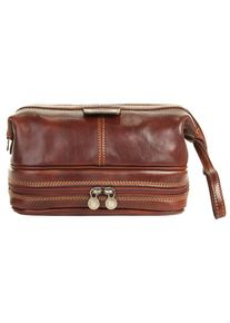 Pike Piké , Kulturbeutel echt Leder, Made in Italy , braun