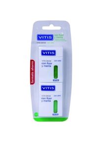 Vitis, Zahnseide, Dental Tape mit Fluorid und Minze 2x50m (50 m)