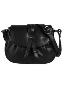 SZUNA , Umhängetasche echt Leder , schwarz