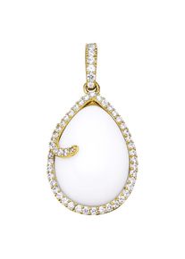 Jacques Lemans , Kettenanhänger »925/- Sterling Silber« () , gelb + weiß , one-size , Hochglanzpolierte Oberfläche