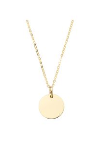 Amor, Damen, Kette mit Anh&auml;nger &raquo;Kreis&laquo;, gelbgoldfarben, gelbgoldfarben, Zeitloser Halsschmuck, als perfekter Basic-Begleiter f&uuml;r Damen und Herren