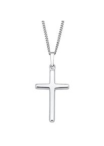 Amor, Damen, Kette mit Anh&auml;nger &raquo;Kreuz&laquo; Made in Germany, silberfarben, silberfarben, Ausdrucksstarker Halsschmuck f&uuml;r Sie und Ihn