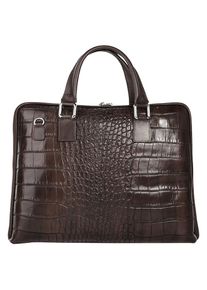 BAGAN , Aktentasche echt Leder, Made in Italy , dunkelbraun
