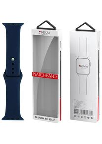 Yesido WB44 Silikonarmband für Apple Watch S 42/44/45 (97+118) #47 Tiefblau (42 mm, Silikon), Uhrenarmband, Blau