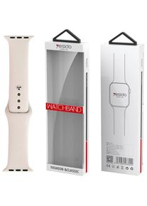 Yesido WB44 Silikonarmband für Apple Watch L 42/44/45 (97+140) #45 STARLIGHT/BEIGE (45 mm, Silikon), Uhrenarmband, Beige