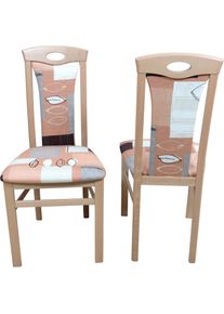 Home Affaire, Stuhl &raquo;Susanne&laquo; (Set) 2 Stk., braun + buchefarben, Massivholz, B/H/T: 45 cm x 95 cm x 48 cm, braun + buchefarben