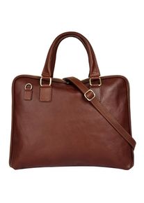 Pike Piké , Aktentasche echt Leder, Made in Italy , braun