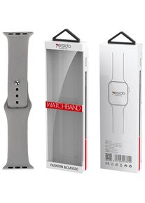 Yesido WB44 Silikonarmband für Apple Watch S 42/44/45 (97+118) #34 Ziegelblau/Grau (45 mm, Silikon), Uhrenarmband, Blau