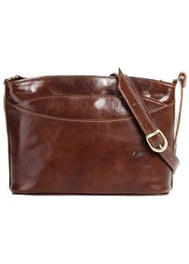 Pike Piké , Umhängetasche echt Leder, Made in Italy , braun