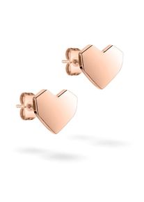 Liebeskind Berlin , Damen,Jugendliche , Paar Ohrstecker »Schmuck Edelstahl Urban Heart Herz« , roségoldfarben , Modische Ohrstecker in Herzform