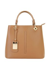 CLUTY , Henkeltasche echt Leder, Made in Italy , cognac