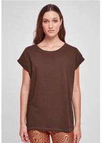 Urban Classics - Ladies Extended Shoulder Brown - T-shirt - brun - XL - 100% bomull,Jersey
