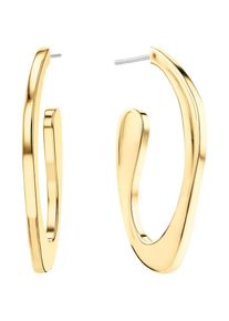 Calvin Klein, Damen, Paar Creolen &raquo;HARMONIOUS CONNECTION&laquo; mit Glasstein, gelbgoldfarben-edelstahlfarben-wei&szlig; + wei&szlig;, gelbgoldfarben-edelstahlfarben-