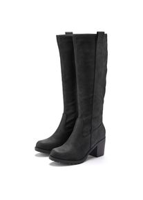 Lascana , Weitschaftstiefel Stiefel, Stiefelette, langer Stiefel, Blockabsatz, Cowboy Stil VEGAN , schwarz , 39 , 39 , Mit angenehmen Blockabsatz...