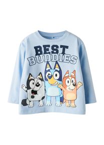 name it Tričko 'NMMODIN BLUEY' Chlapci modrá / svetlomodrá / oranžová 92