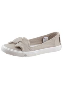 Dockers by Gerli , Sneaker Ballerinas Freizeitschuh mit auffälliger Schleife , grau , 38 , 38 , Sportlicher Ballerina aus Canvas