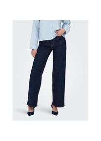 Jacqueline de Yong JDY, Damen, High-waist-Jeans &raquo;FELINA-FINA HW WIDE RINSE JNSDNM NOOS&laquo;, Dark Blue Denim Detail:RINSE BLUE DENIM, L&auml;nge 32, M (38) -L&auml;nge 32, Dark Blue 