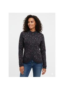 Ragwear, Damen, Sweatjacke &raquo;AVALINA FLOWERS O&laquo;, BLACK, L, BLACK, Vegan, von PETA verifizierter Sweatblazer von Ragwear
