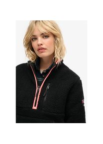 Superdry , Fleecepullover »OUTDOOR HALF ZIP FLEECE« , Contrast Black , L , L , Outdoor Fleeceshirt von Superdry
