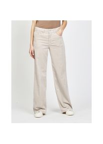 Gang, Damen, Cordhose &raquo;94CARLOTTA LONG&laquo; im Wide Fit mit geradem Beinverlauf, silver grey, N-Gr, 34 -N-Gr, silver grey, Wide Fit Hose mit mittlerer 